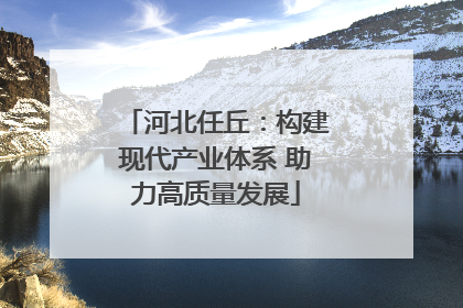 河北任丘：构建现代产业体系 助力高质量发展