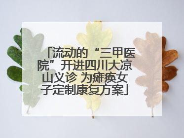 流动的“三甲医院”开进四川大凉山义诊 为瘫痪女子定制康复方案