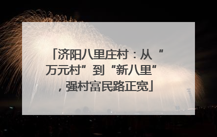 济阳八里庄村：从“万元村”到“新八里”，强村富民路正宽