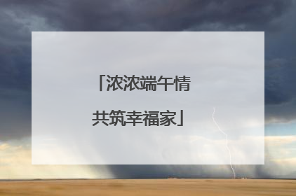 浓浓端午情 共筑幸福家