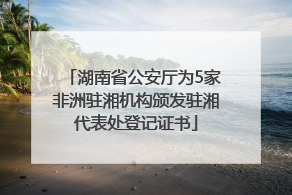 湖南省公安厅为5家非洲驻湘机构颁发驻湘代表处登记证书