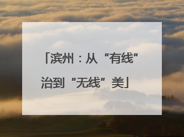 滨州：从“有线”治到“无线”美