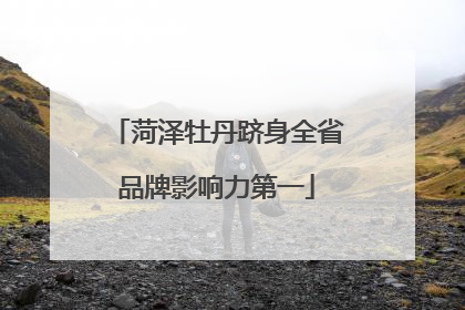 菏泽牡丹跻身全省品牌影响力第一