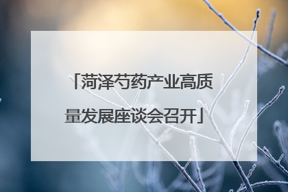 菏泽芍药产业高质量发展座谈会召开
