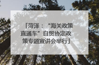 菏泽：“海关政策直通车”自贸协定政策专题宣讲会举行