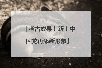 考古成果上新！中国龙再添新形象