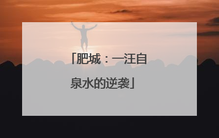 肥城：一汪自泉水的逆袭