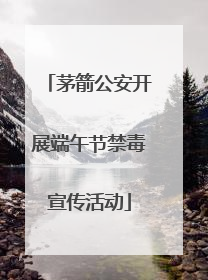 茅箭公安开展端午节禁毒宣传活动