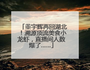 董宇辉再回湖北！溯源顶流美食小龙虾，直播间人数爆了……