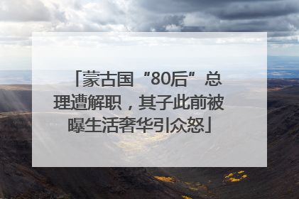 蒙古国“80后”总理遭解职，其子此前被曝生活奢华引众怒
