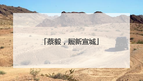 蔡毅，履新宣城