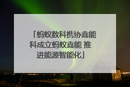 蚂蚁数科携协鑫能科成立蚂蚁鑫能 推进能源智能化