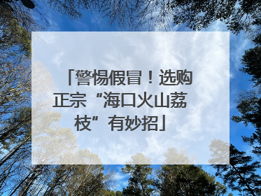 警惕假冒！选购正宗“海口火山荔枝”有妙招