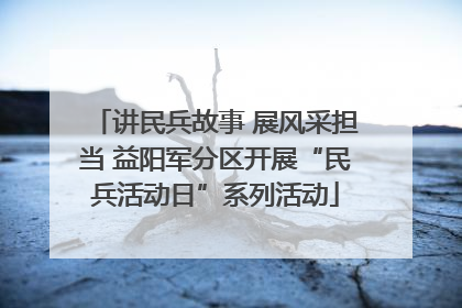 讲民兵故事 展风采担当 益阳军分区开展“民兵活动日”系列活动