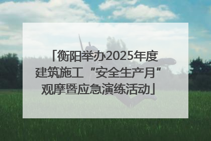 衡阳举办2025年度建筑施工“安全生产月”观摩暨应急演练活动