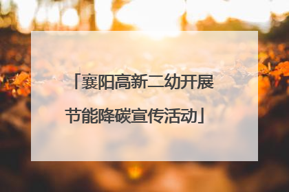 襄阳高新二幼开展节能降碳宣传活动