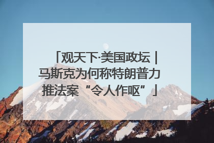 观天下·美国政坛｜马斯克为何称特朗普力推法案“令人作呕”