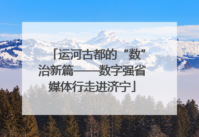 运河古都的“数”治新篇——数字强省媒体行走进济宁