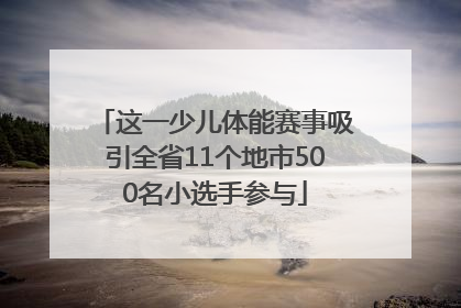 这一少儿体能赛事吸引全省11个地市500名小选手参与