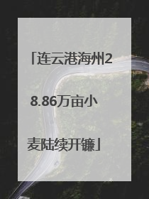连云港海州28.86万亩小麦陆续开镰