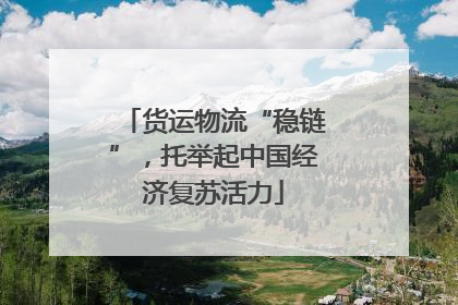 货运物流“稳链”，托举起中国经济复苏活力