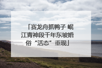 赛龙舟抓鸭子 岷江青神段千年东坡婚俗“活态”重现