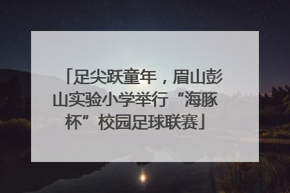 足尖跃童年，眉山彭山实验小学举行“海豚杯”校园足球联赛
