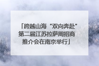 跨越山海“双向奔赴” 第二届江苏拉萨周招商推介会在南京举行