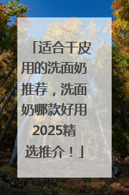 适合干皮用的洗面奶推荐，洗面奶哪款好用2025精选推介！