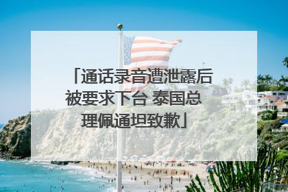 通话录音遭泄露后被要求下台 泰国总理佩通坦致歉