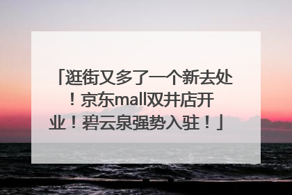 逛街又多了一个新去处！京东mall双井店开业！碧云泉强势入驻！