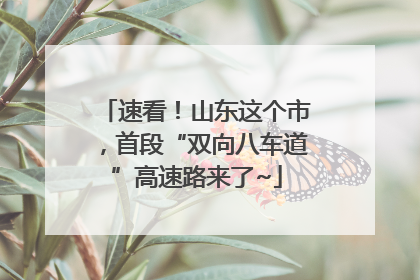 速看！山东这个市，首段“双向八车道”高速路来了~