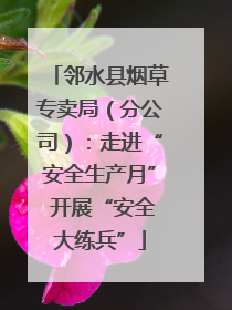 邻水县烟草专卖局（分公司）：走进“安全生产月” 开展“安全大练兵”