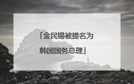 金民锡被提名为韩国国务总理