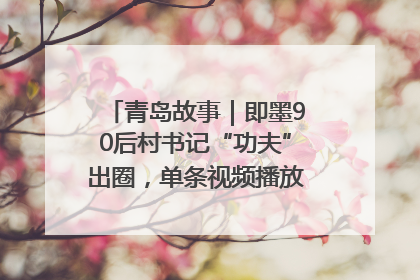 青岛故事｜即墨90后村书记“功夫”出圈，单条视频播放量过600万