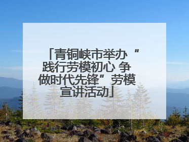 青铜峡市举办“践行劳模初心 争做时代先锋”劳模宣讲活动