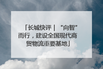 长城快评｜“向智”而行，建设全国现代商贸物流重要基地