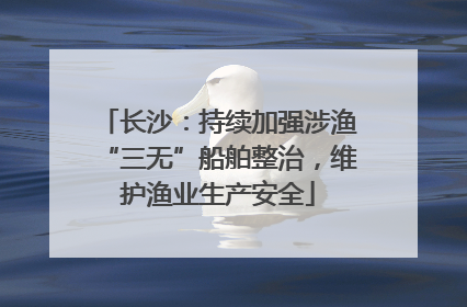 长沙：持续加强涉渔“三无”船舶整治，维护渔业生产安全
