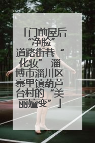 门前屋后“净脸” 道路街巷“化妆” 淄博市淄川区寨里镇葫芦台村的“美丽嬗变”