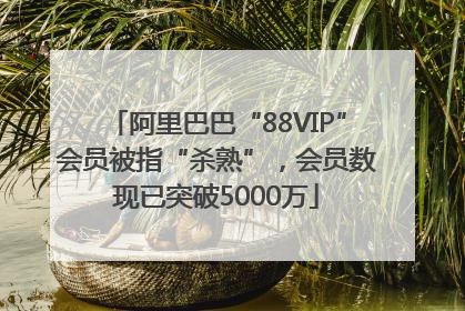 阿里巴巴“88VIP”会员被指“杀熟”，会员数现已突破5000万