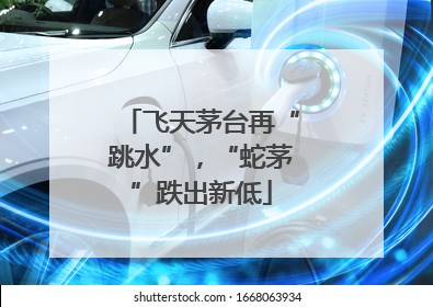 飞天茅台再“跳水”，“蛇茅”跌出新低