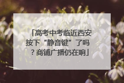 高考中考临近西安按下“静音键”了吗？商铺广播仍在响