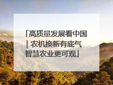 高质量发展看中国｜农机换新有底气 智慧农业更可观