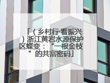 （乡村行·看振兴）浙江黄岩水源保护区蝶变：“一根金枝”的共富密码