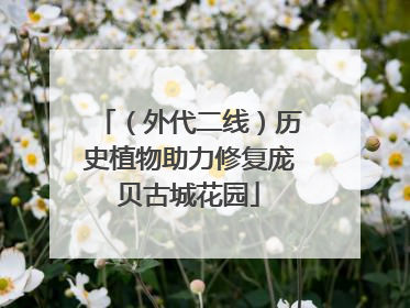（外代二线）历史植物助力修复庞贝古城花园