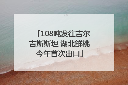 108吨发往吉尔吉斯斯坦 湖北鲜桃今年首次出口