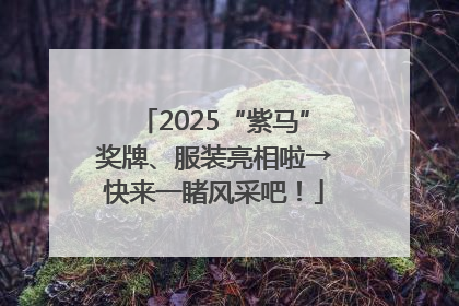 2025“紫马”奖牌、服装亮相啦→快来一睹风采吧！