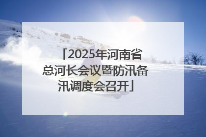 2025年河南省总河长会议暨防汛备汛调度会召开