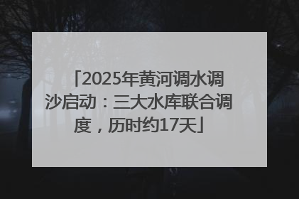 2025年黄河调水调沙启动：三大水库联合调度，历时约17天