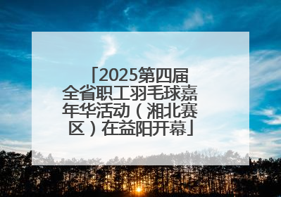 2025第四届全省职工羽毛球嘉年华活动（湘北赛区）在益阳开幕
